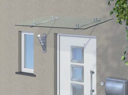 Contract vragen monteren Glazen afdak voordeur, voor een moderne uitstraling van uw woning